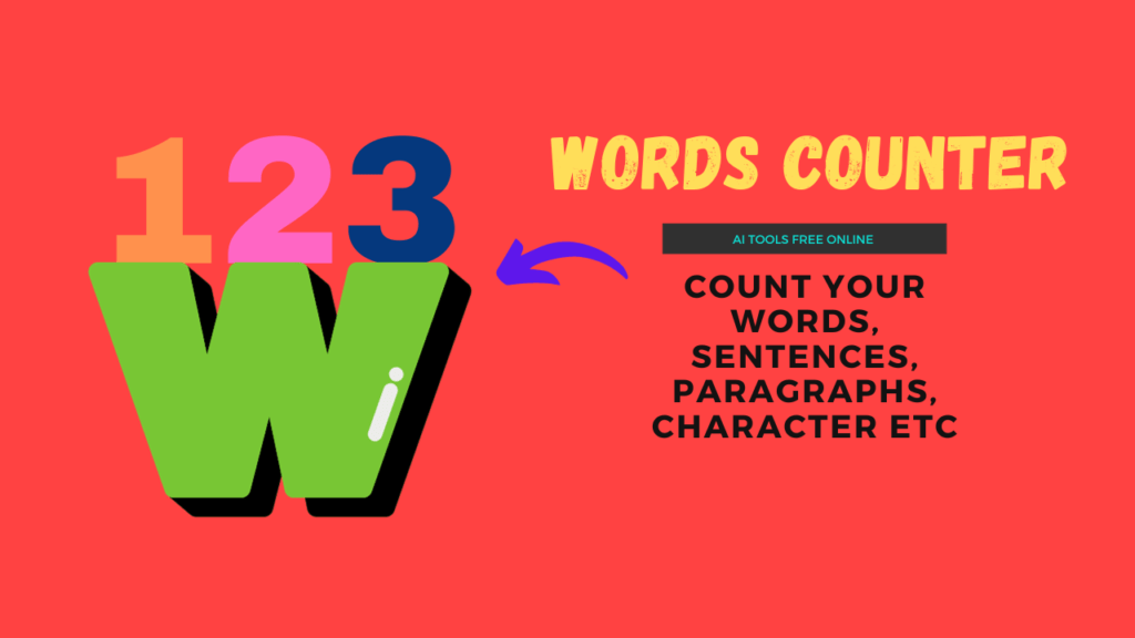 words counter, count words, character