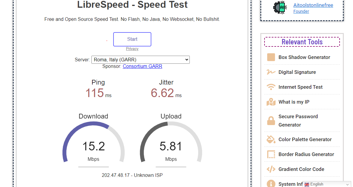 analysis internet speed 